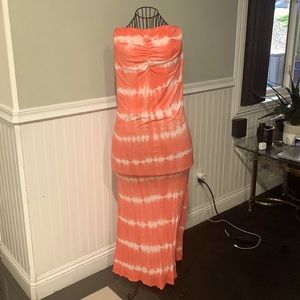 Volcom, sexy, maxi, tie-dye fitted beach summer dress